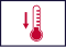 ikona przedstawiająca spadającą temperaturę