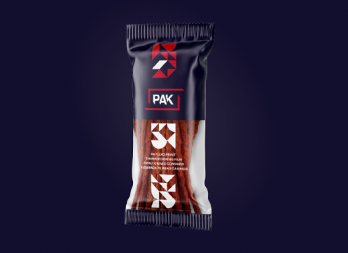 Kabanosy w opakowaniu flowpack z nadrukiem PAK